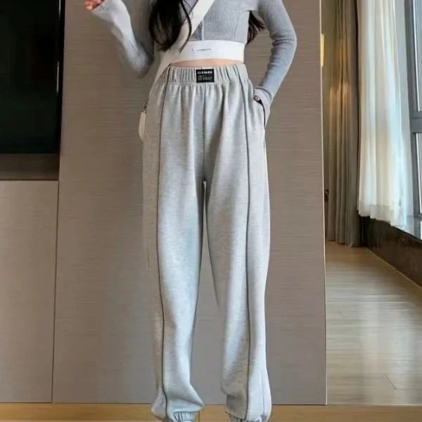 2025新款宽松运动裤直筒休闲哈伦裤男女情侣款20019【运费补贴】
