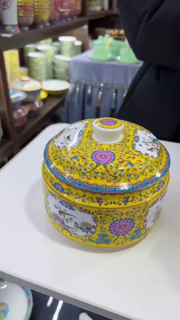 【闪购商品】瓷片茶叶罐一个景德镇陶瓷