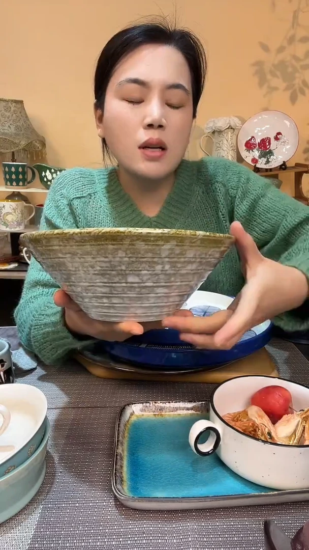 瓷片8.5英寸斗笠碗 介意勿拍