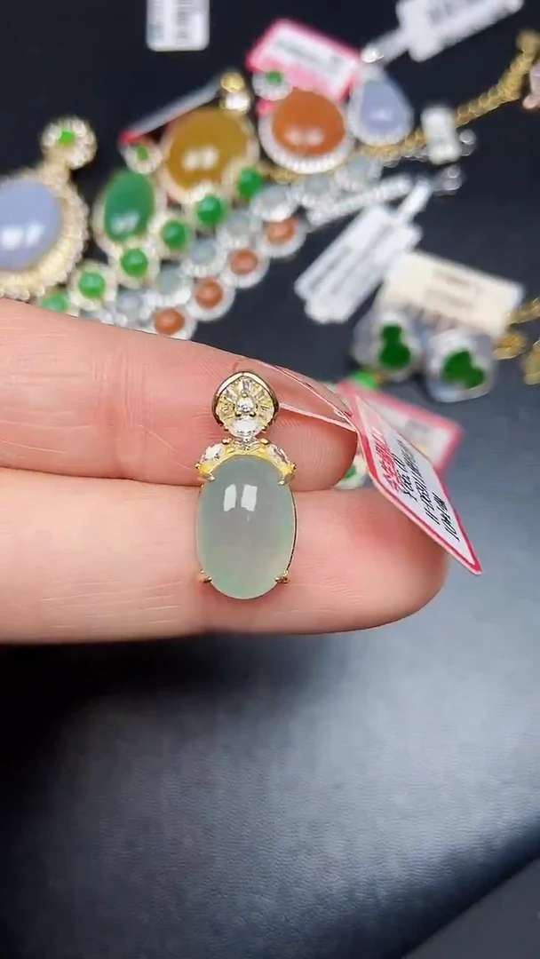 银S925镶嵌戒指翡翠3720