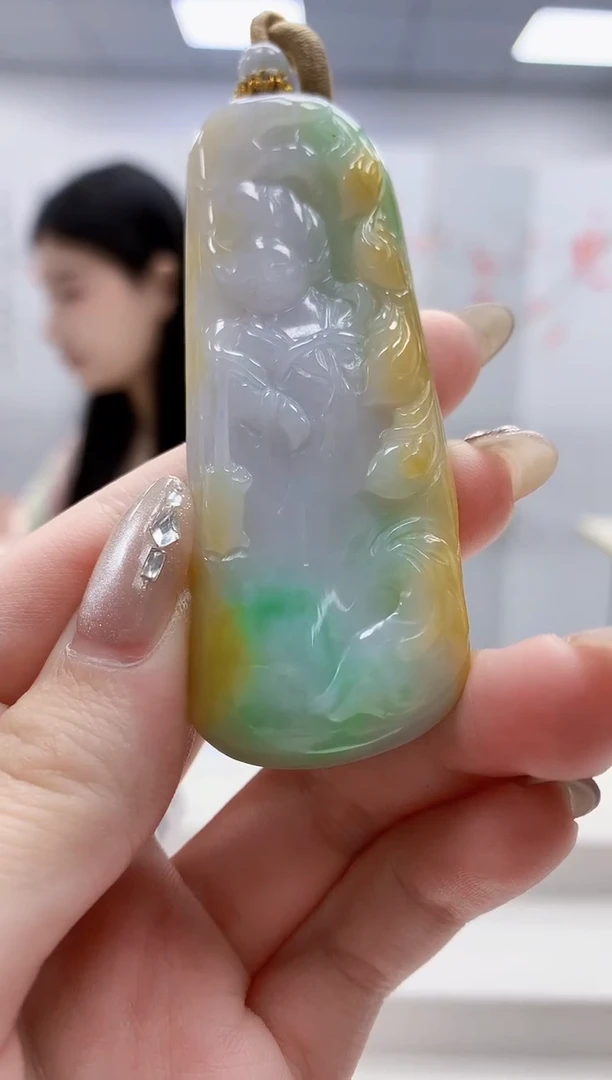 未镶嵌定制翡翠4812jw-毛货挂件66