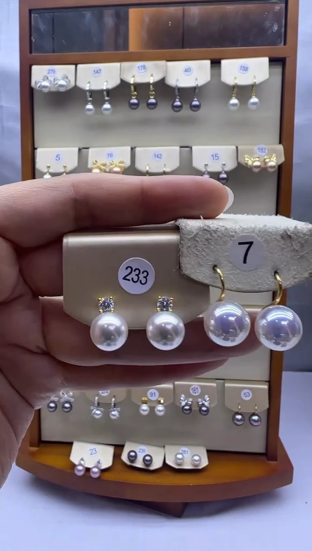 未镶嵌耳饰淡水珍珠233+7