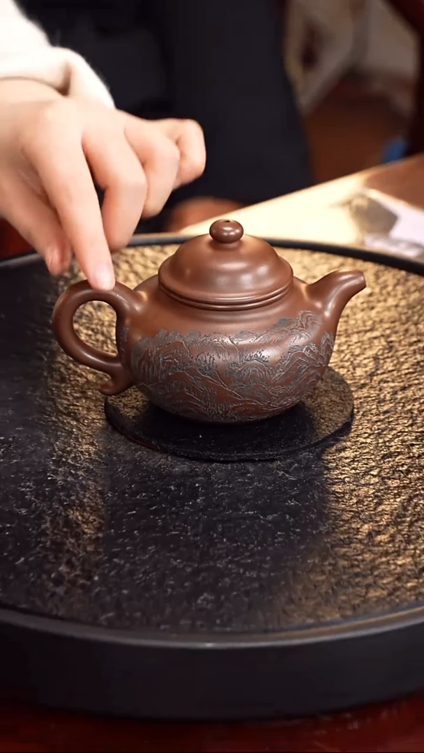 茶壶紫砂邵忠源 莲子64  紫檀紫泥 330毫升  单国强 张松茂