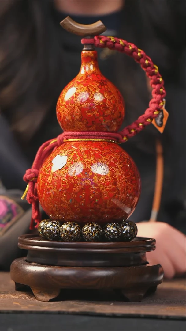 【闪购商品】YO252漆艺酒葫芦不包手串及旋转底座