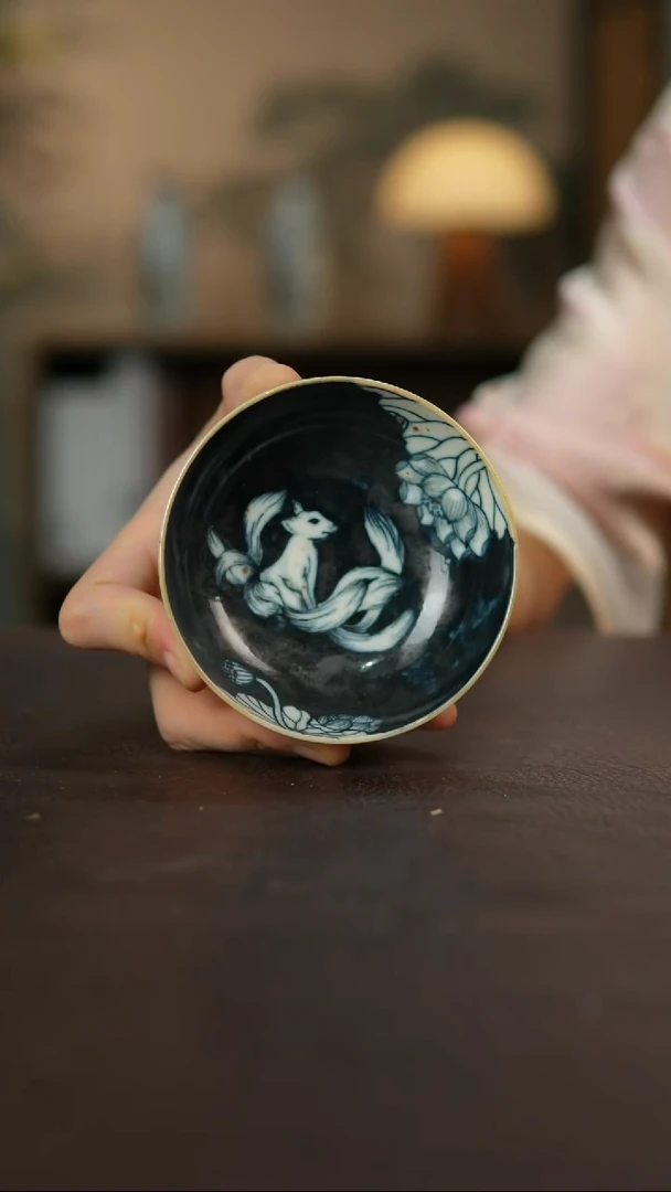 杯景德镇陶瓷杯碗柴烧多人微瑕