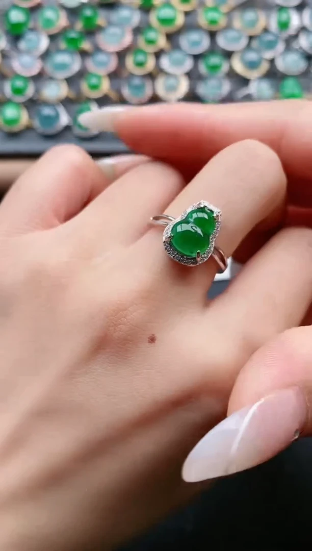 【闪购商品】翡翠戒指银S925镶嵌1111111