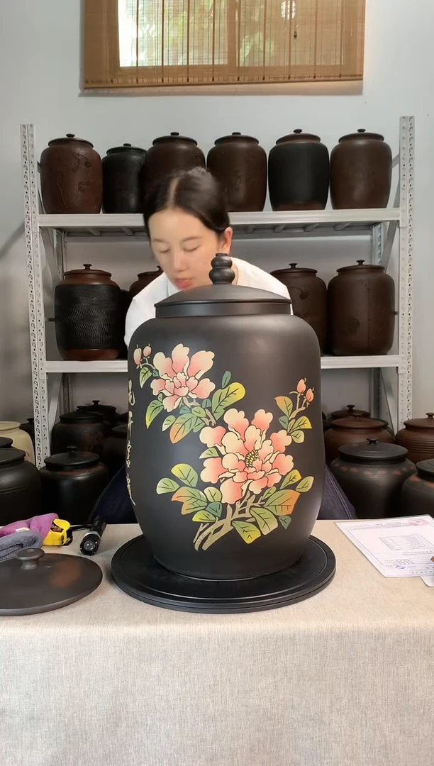 建水紫陶茶缸微瑕疵