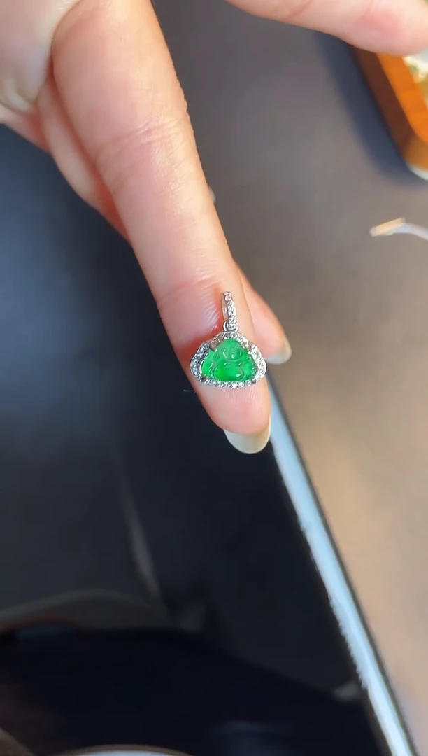 吊坠(不含链)银S925镶嵌翡翠1