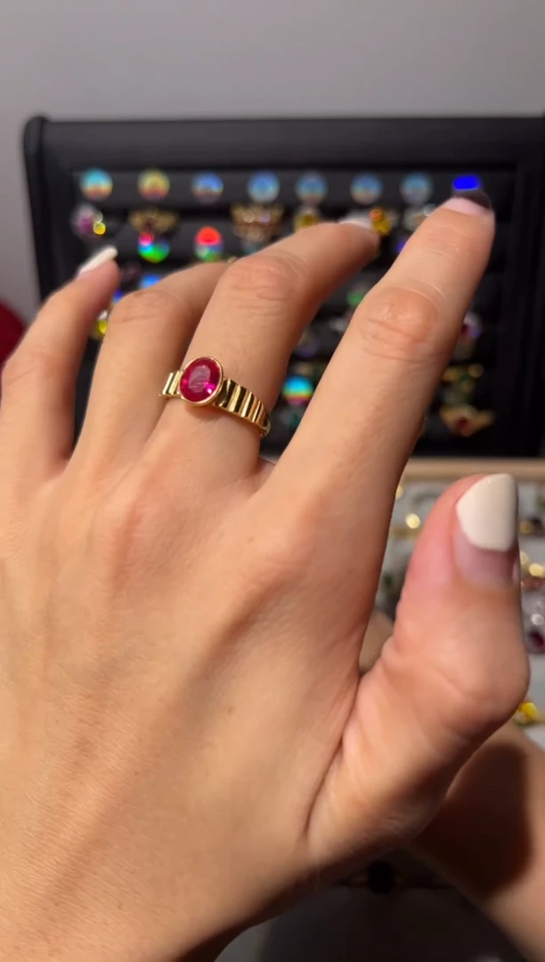 【闪购商品】红宝石戒指银S925镶嵌89.9