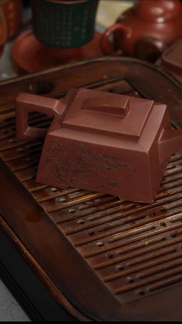 茶壶紫砂宜兴紫砂紫泥一帆风顺220毫升