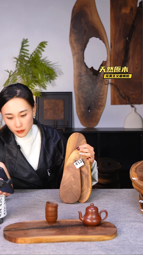 木北美黑胡桃原木.干裂疤结不属于商品质量问题完美主义者慎拍