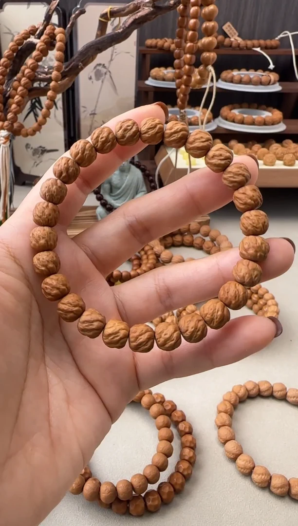 手串猴头核桃混元魔礼珠-精工雕刻-全品无暇-猴头手串