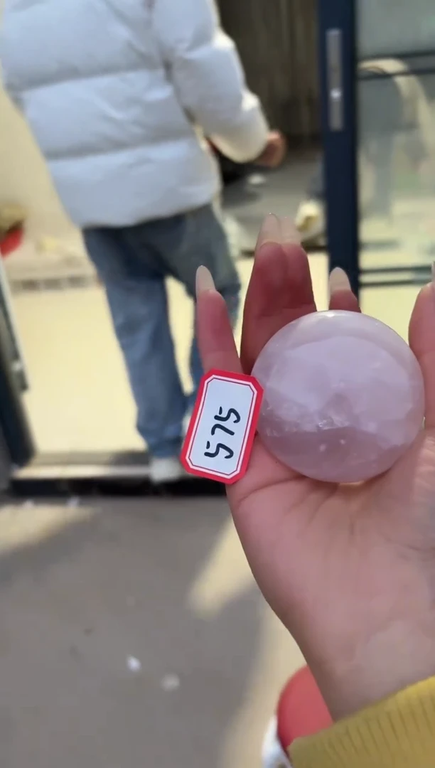 【闪购商品】摆件未镶嵌水晶粉水晶手把件575