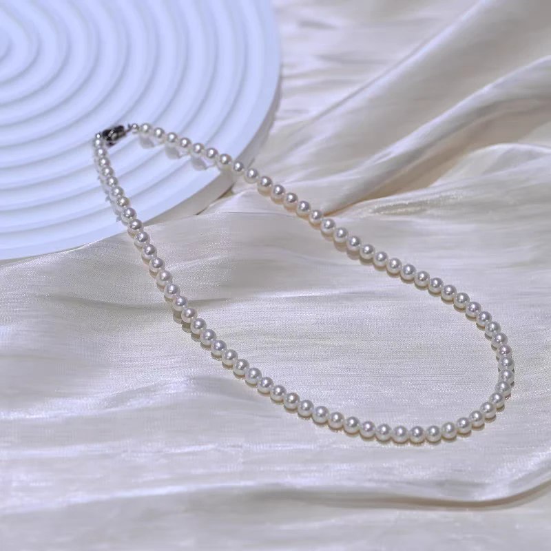 【冰岛】天然淡水珍珠5-6mm极光正圆  几乎无暇 百搭时尚点位