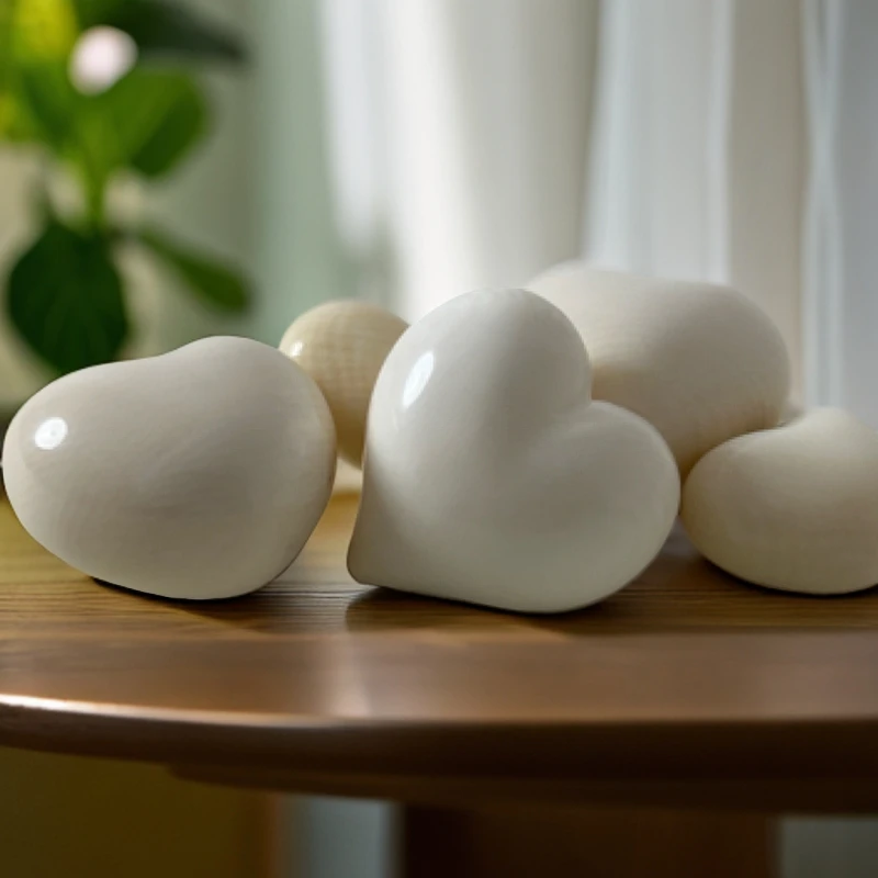 天然猛犸爱心配饰、桃心配饰