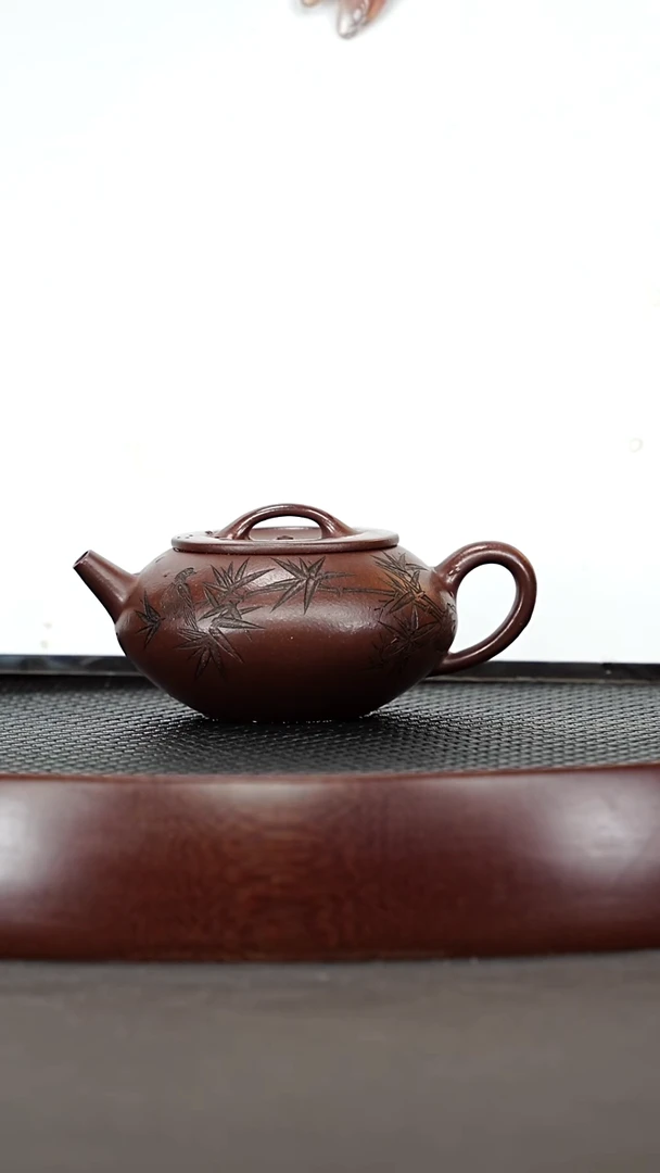 茶壶紫砂63LCH纳瓢 老紫泥190cc