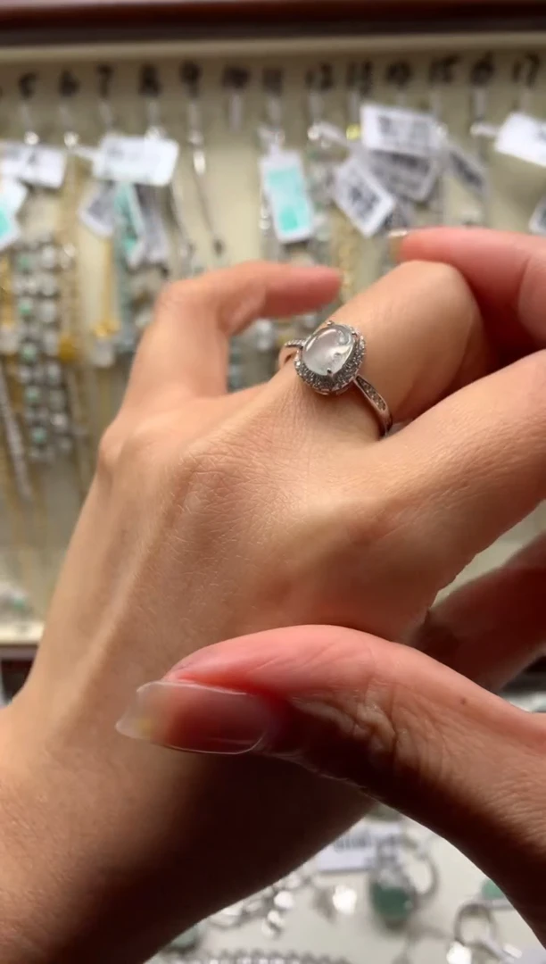 银S925镶嵌戒指翡翠26