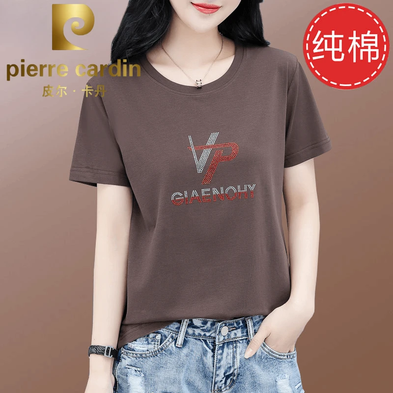 薄款皮尔卡丹棉T恤女短袖夏季宽松时尚大码显瘦洋气半袖上衣