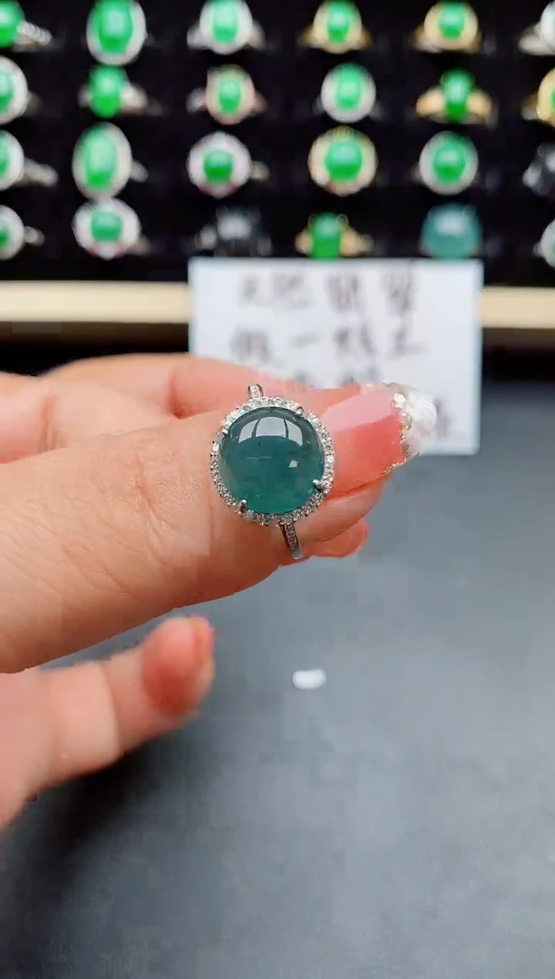 【闪购商品】翡翠戒指银S925镶嵌50805