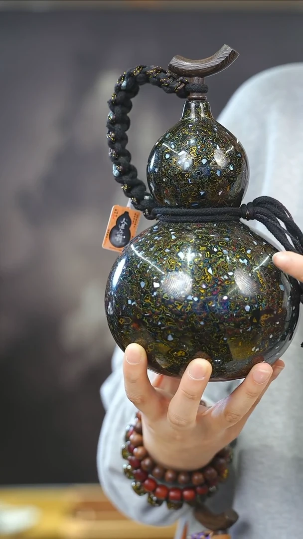 【闪购商品】XN195漆艺酒葫芦不包手串及旋转底座