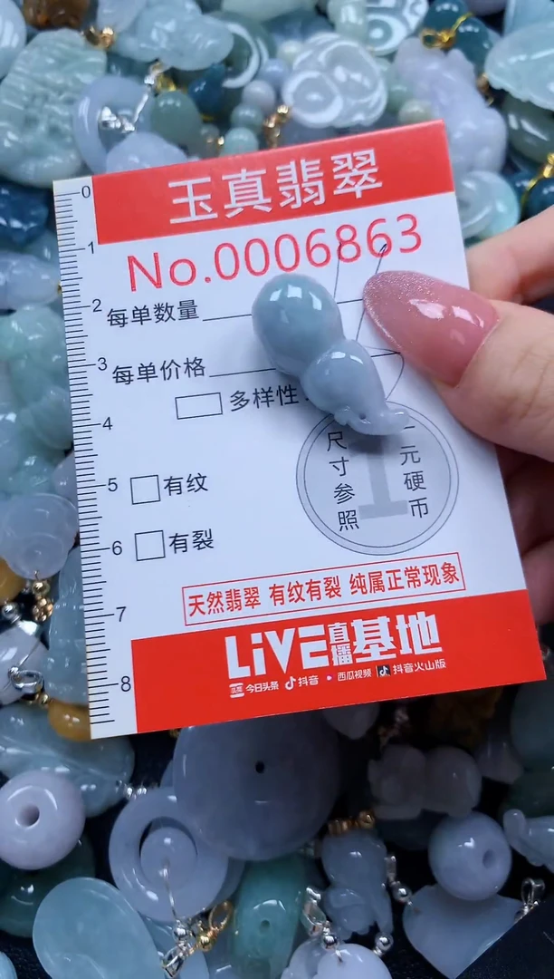 翡翠未镶嵌吊坠(不含链)6863