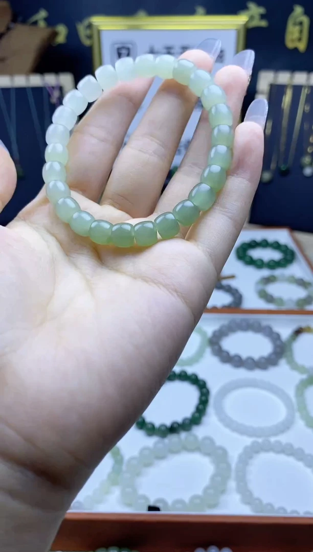 未镶嵌手串和田玉渐变直切手串