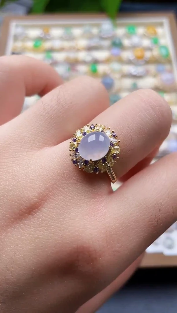 银S925镶嵌戒指翡翠36