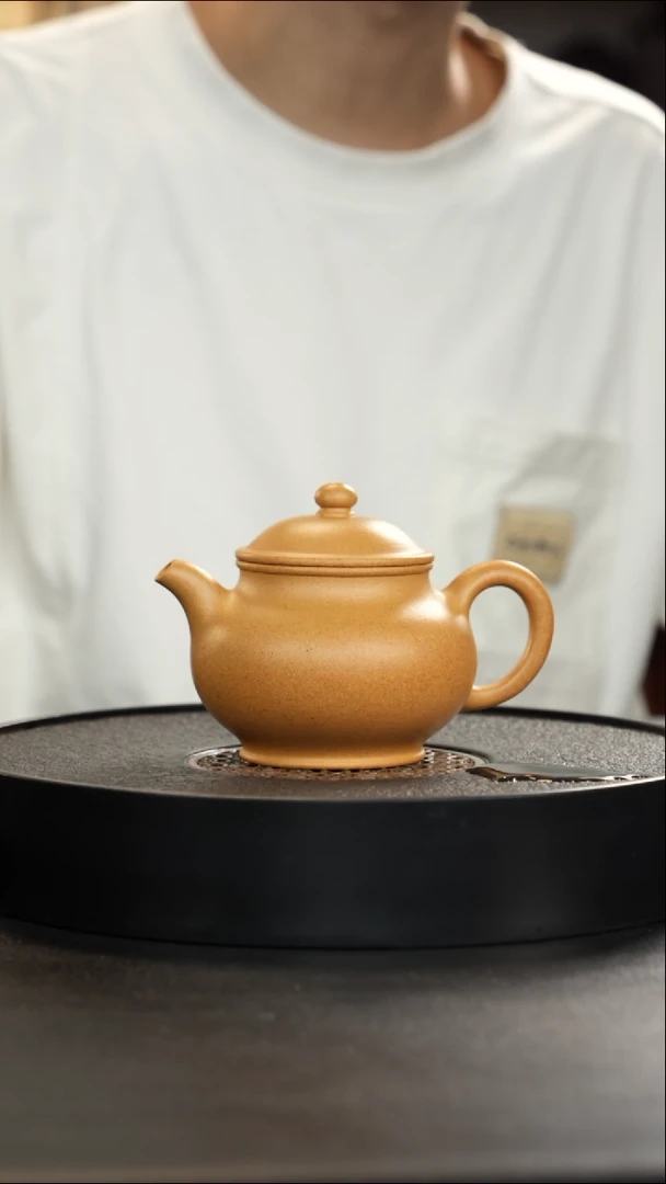 茶壶紫砂老宕口天花板黄金段潘壶封釉超级大漏