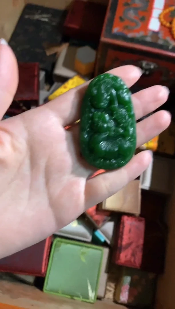 颈饰未镶嵌和田玉（碧玉）永玉阁精品专属摆件