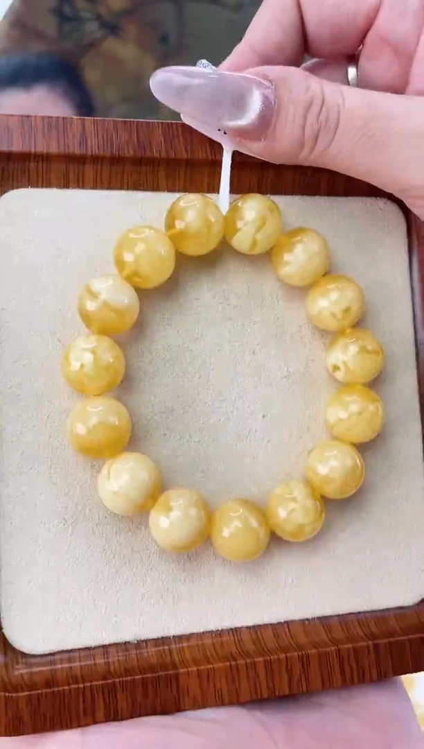 未镶嵌蜜蜡裸石手串