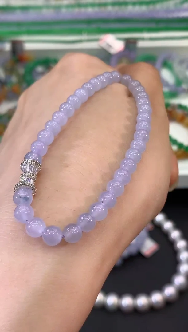 未镶嵌手串翡翠B52 多样性一件发货 紫货有色差