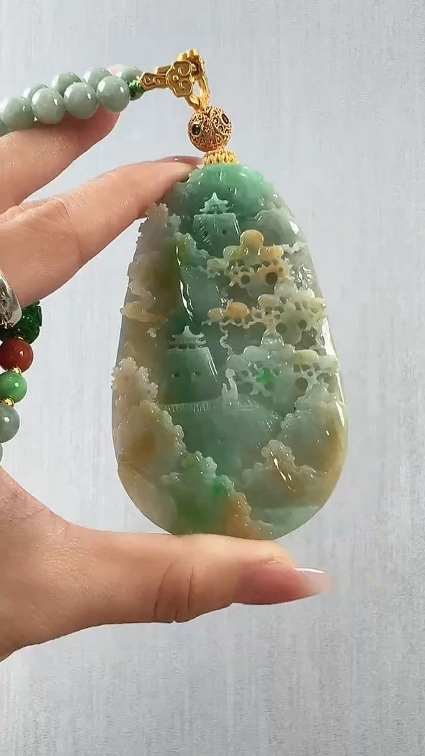 颈饰未镶嵌翡翠山水