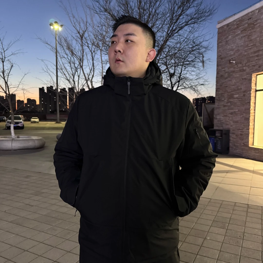 【建平轻熟潮流推荐】大码男士秋冬新款可拆卸帽内里绒保暖冲锋棉衣