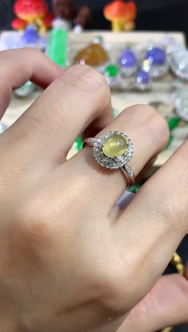 18K金镶嵌戒指翡翠123|5800