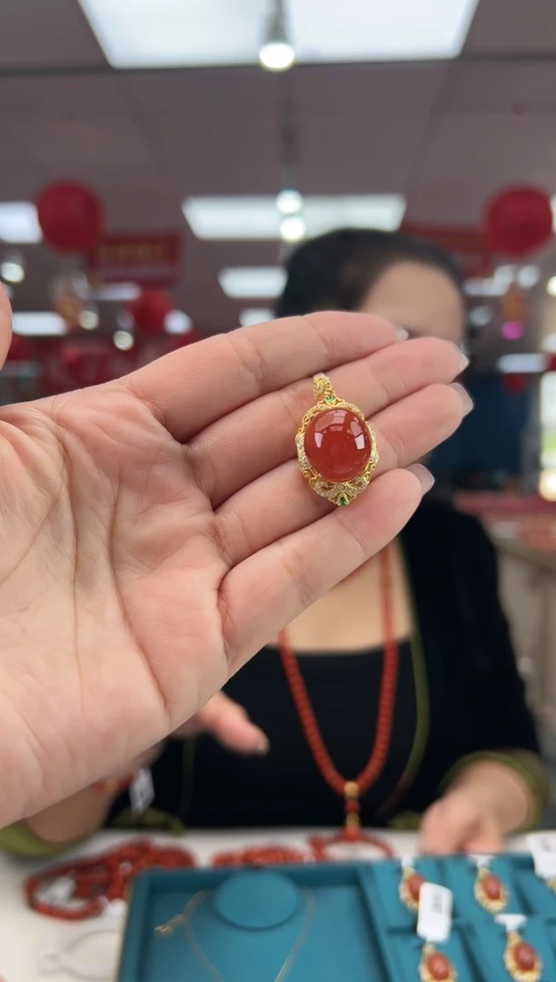 【闪购商品】南红玛瑙挂件银S925镶嵌多样发其一/92199919