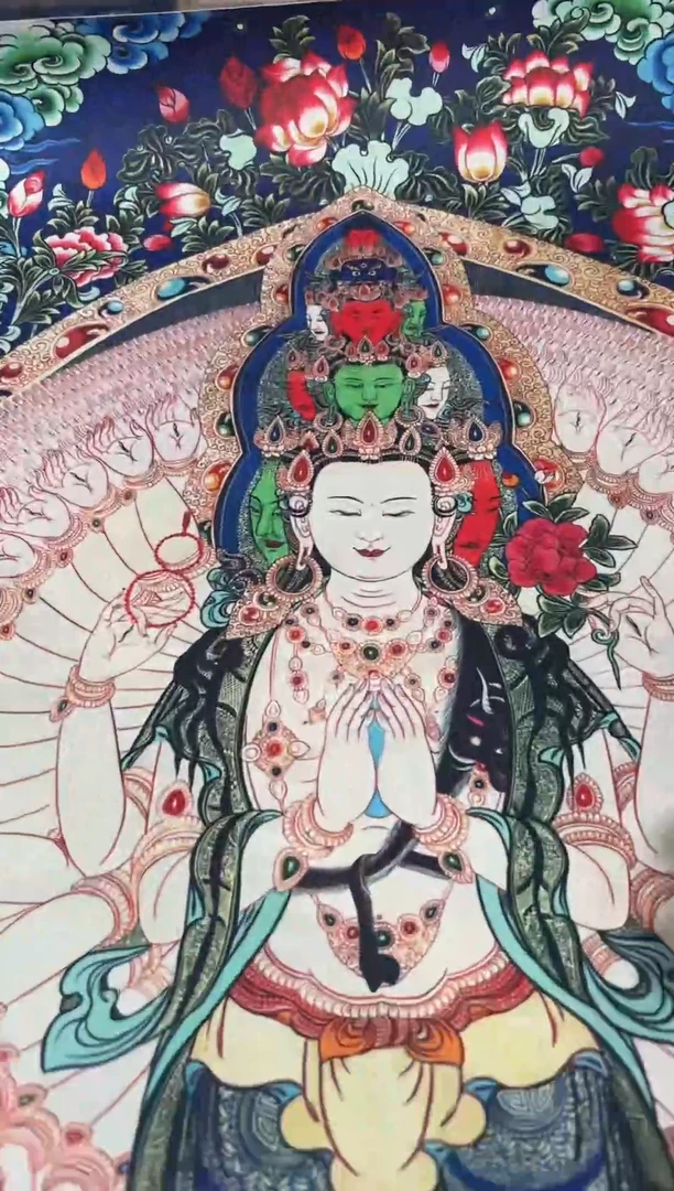 卷轴画龙妹唐卡直播tk16