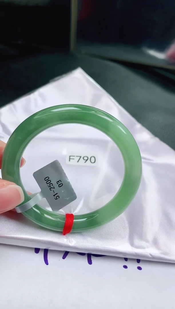 未镶嵌手镯翡翠缅甸天然A货翡翠手镯5152