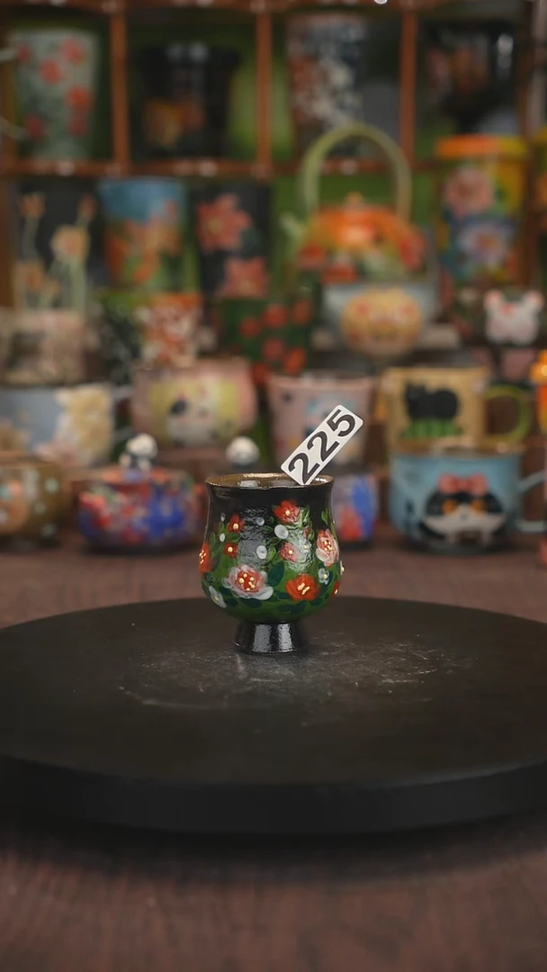 紫砂油画手绘釉下彩225