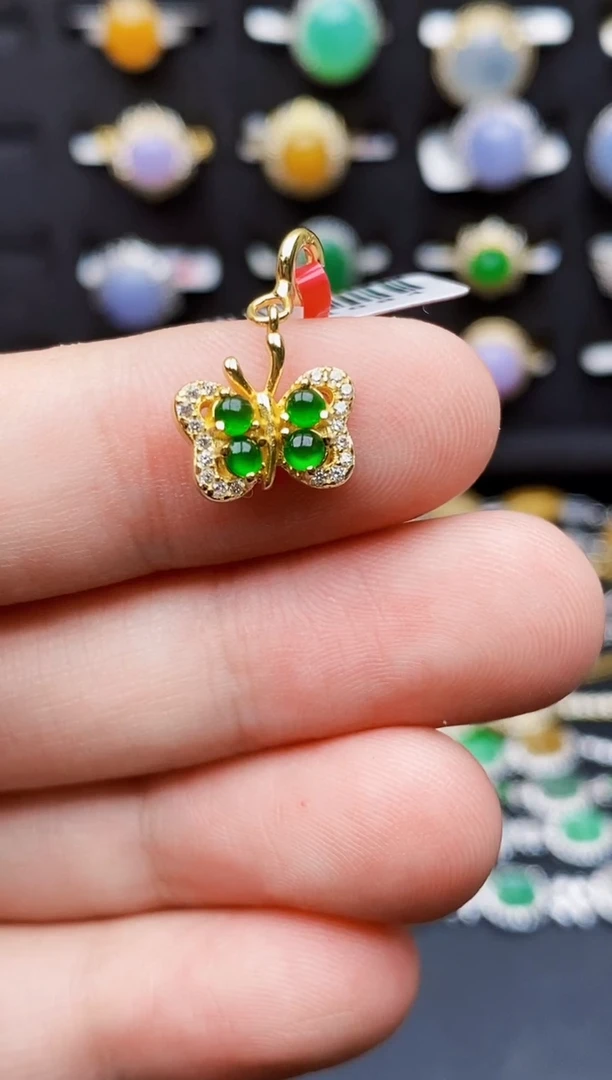 银S925镶嵌戒指翡翠8253