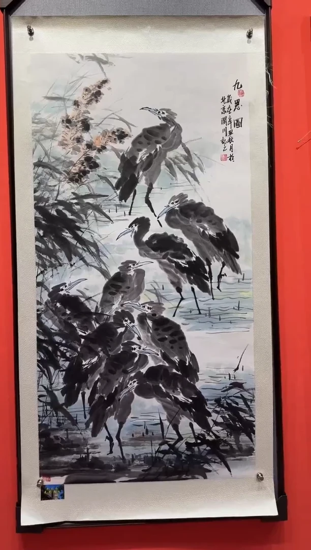国画贺润川-国画花鸟8平尺