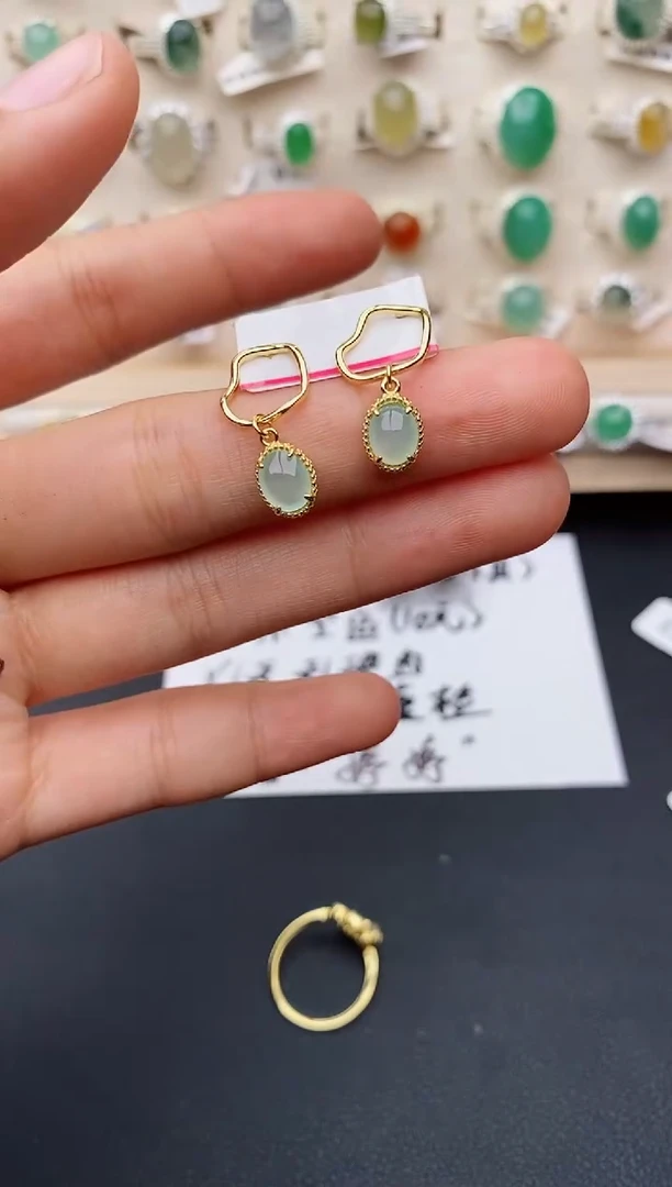 【闪购商品】翡翠戒指银S925镶嵌缅甸翡翠