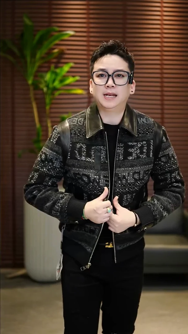 48码（130斤内）鹅绒拼皮夹克