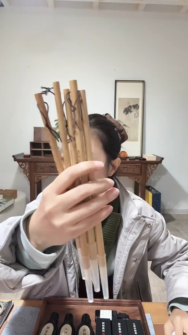 珺珺直播专属  古法羊毫带笔挂