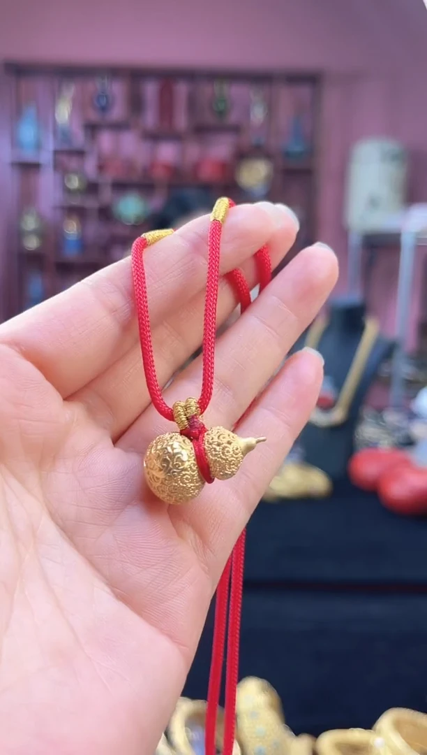 非遗技艺花丝葫芦吊坠