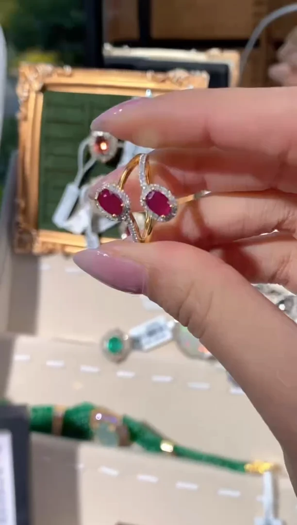 未镶嵌戒指红宝石天然红宝石戒指