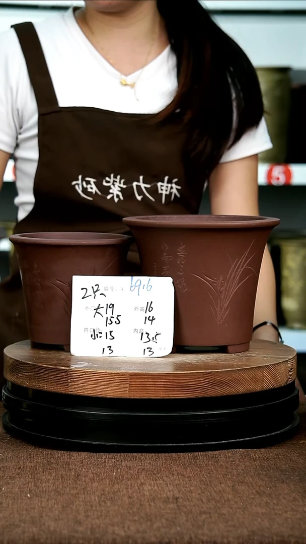 紫砂花盆花卉园艺6916