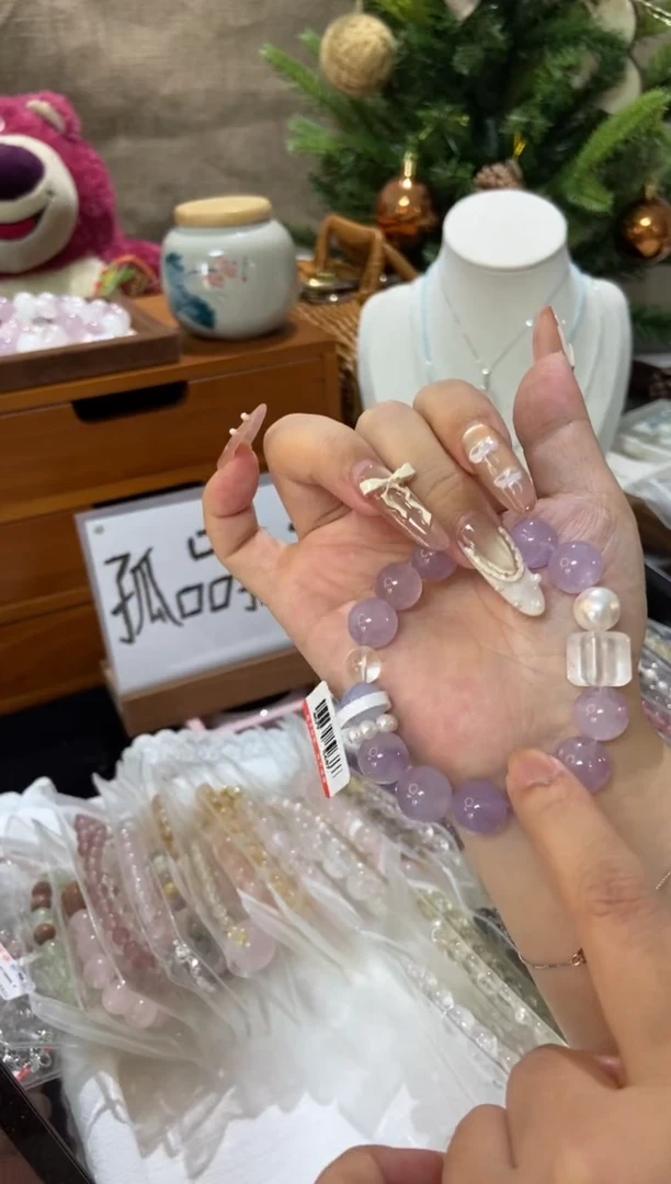 水晶手串未镶嵌孤品捡漏均匀瑕疵介意勿拍