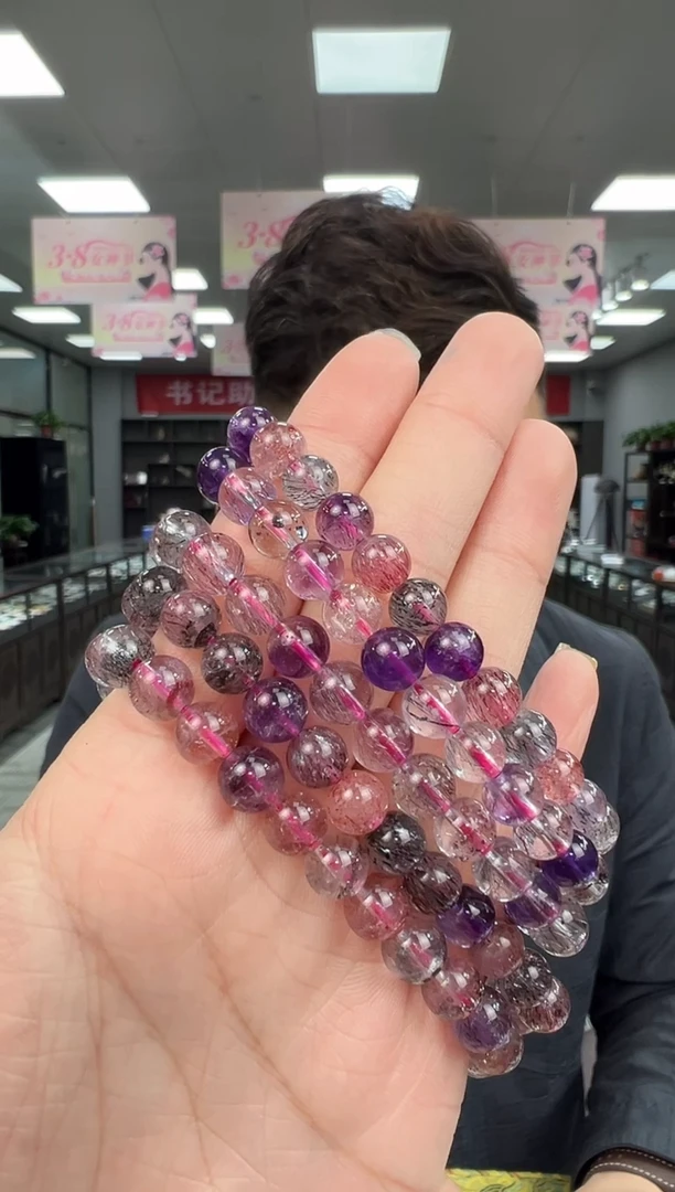 【闪购商品】水晶手链未镶嵌xl2472约7mm多样性发一件