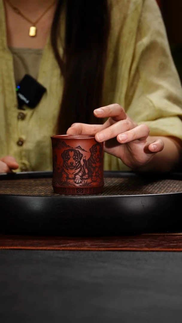 茶壶紫砂宜兴原矿紫砂8（狗版面）