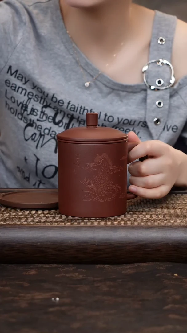 茶杯紫砂四件套山水
